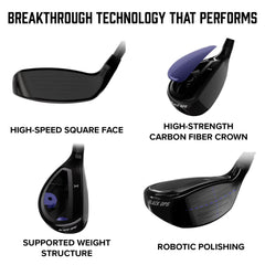 PXG Hybrid Golf Club - 0311 Black Ops Right Handed Hybrid Club in 19, 22, or 25 Degree Lofts with Adjustable Loft and Lie Hosel Available in Stiff, Regular, Senior, or Ladies Flex Graphite Shaft