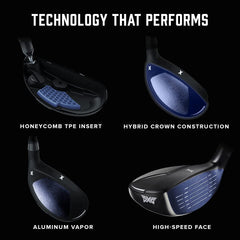 PXG Hybrid Golf Club - GEN4 0317X Right Handed Hybrid in 19, 22, 25, or 28 Degree Lofts with Adjustable Loft and Lie Hosel - Available in X-Stiff, Stiff, Regular, Senior, or Ladies Flex Graphite Shaft