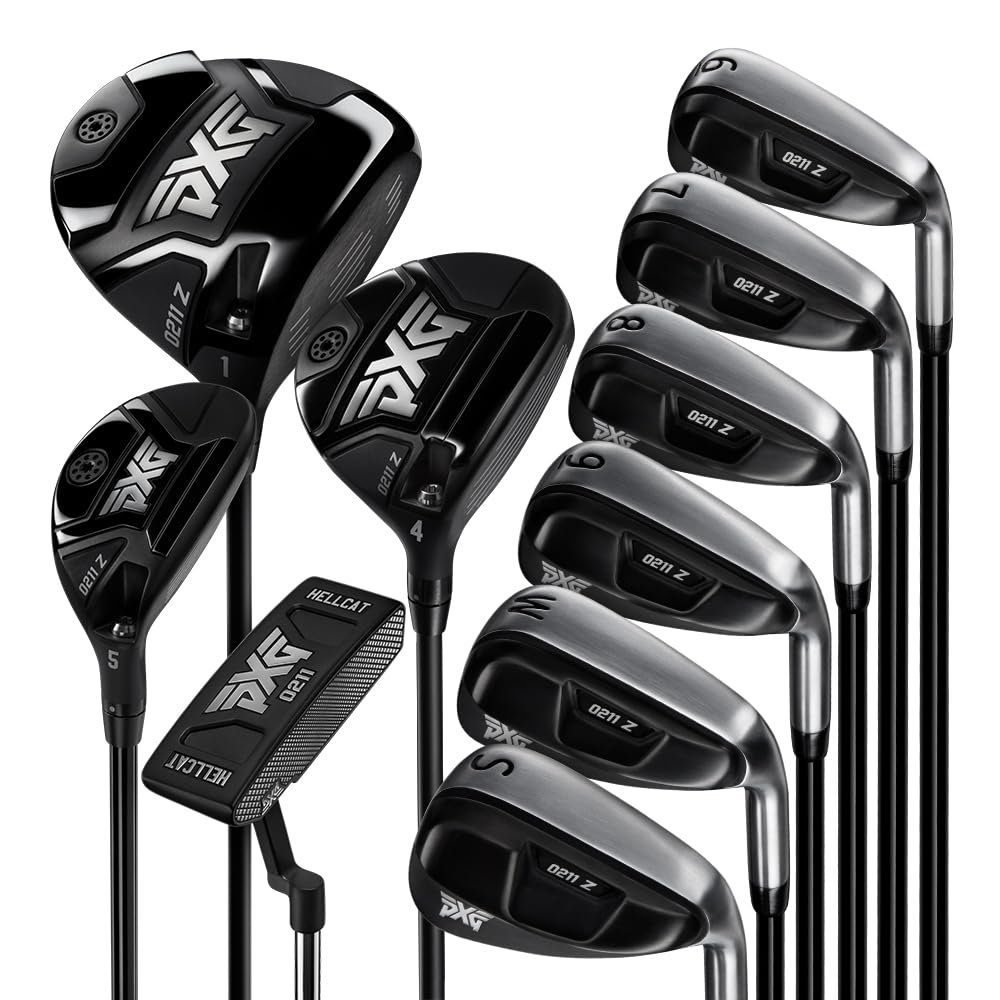 PXG 0211Z Complete Golf Club Set - 10 or 7 Club Beginner Golf Set with Driver, Fairway, Hybrid, Irons, and Putter with Senior, Ladies, or Regular Flex Graphite Shaft and optional PXG Premium Stand Bag