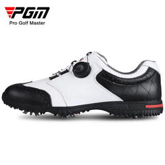 PGM Golf Shoes Men's Movable Nail Waterproof Sneaker Soft Leather Rotary Shoelaces Sports Training Shoes