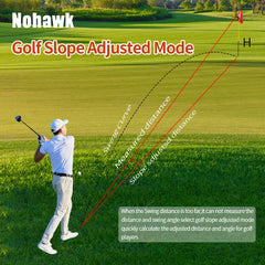 Nohawk Multifunctional Rechargeable Golf Laser Rangefinder with Flagpole Lock and Slope Compensation