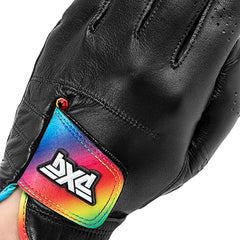 PXG Men's Pride Premium Fit Players Golf Glove - 100% Cabretta Leather with Cotton-Based Elastic Rainbow Wristband