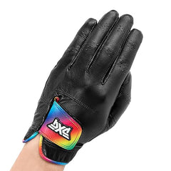 PXG Men's Pride Premium Fit Players Golf Glove - 100% Cabretta Leather with Cotton-Based Elastic Rainbow Wristband