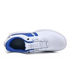 Men Leather Golf Shoes Non-slip Spikes Golf Sneakers Golf Training Sneakers Female Spin Buckle Golf Athletic Shoes Quick lacing