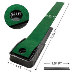 Golf Putting Mat with Auto Ball Return