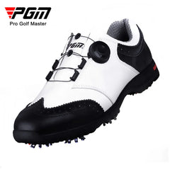 PGM Golf Shoes Men's Movable Nail Waterproof Sneaker Soft Leather Rotary Shoelaces Sports Training Shoes